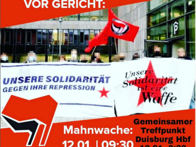 Antifaschist vor Gericht: solidarische Mahnwache